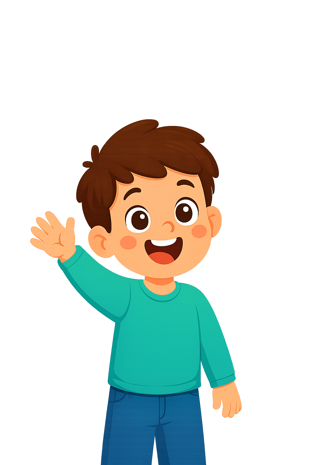Niño saludando